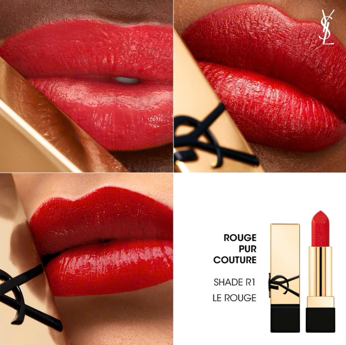 YVES SAINT LAURENT ROUGE PUR COUTURE CARING SATIN LIPSTICK
